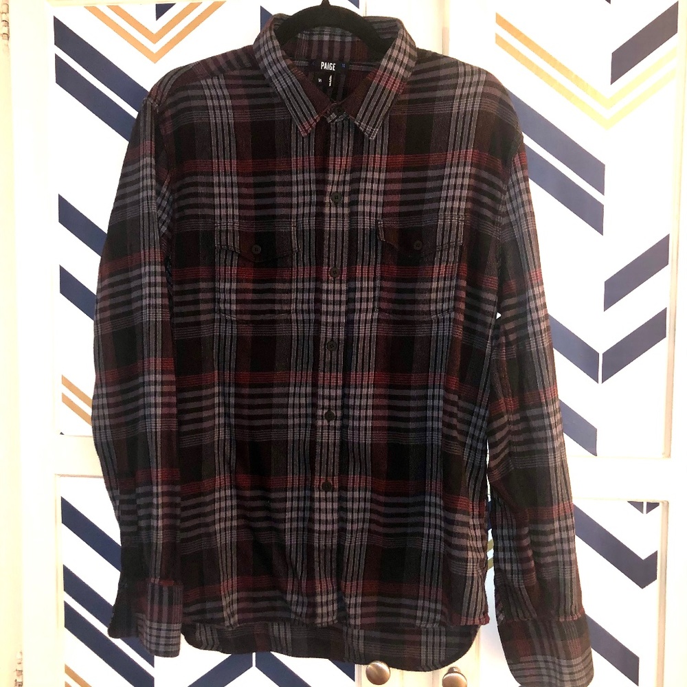 PAIGE Everett Plaid Regular Fit Shirt